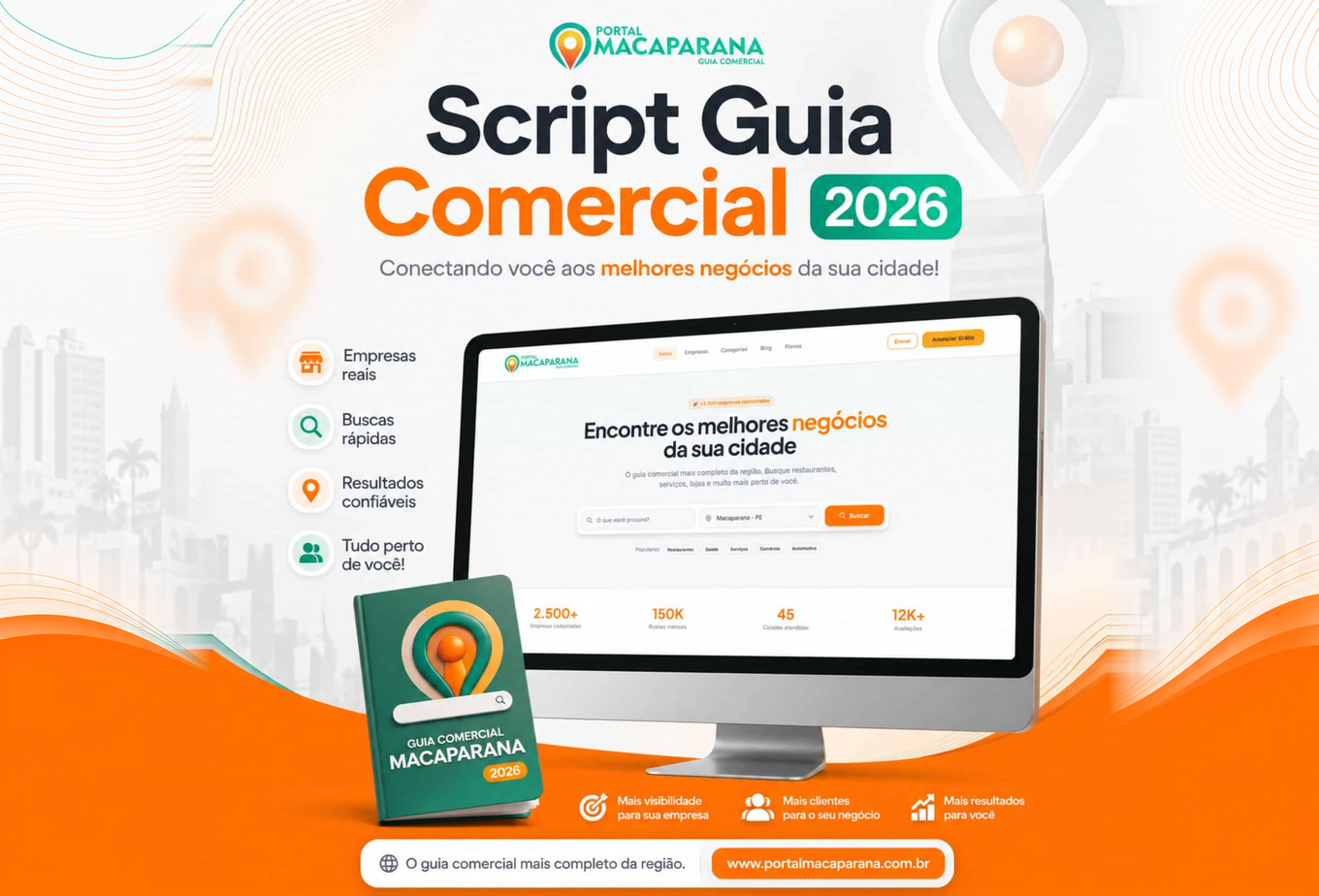 Script Guia Comercial 2026 🚀 Crie Seu Próprio Guia De Empresas E Lucre Na Sua Cidade!